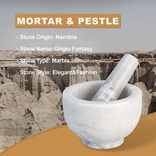 Marble Mortar and Pestle Set