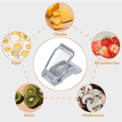 Egg Slicer for Hard Boiled Eggs Heavy Duty Egg Cutter Stainless Steel Wire