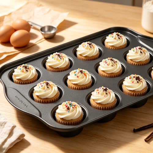 2 Pack Mini Muffin Pan with Removable Bottom (2 Count)