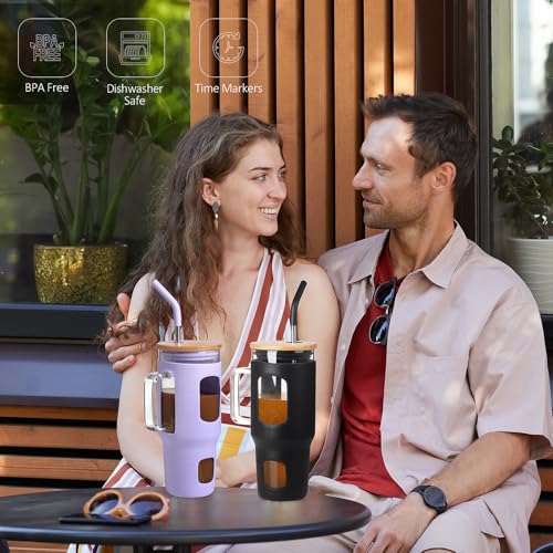 Glass Tumbler with Lid