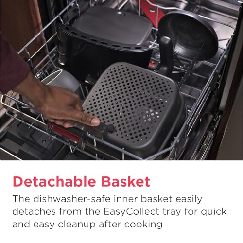 3-in-1 Air Fryer, Large 5.3 QT Capacity, Digital Display, 3 Cooking Modes, 5 Recipe Presets, Automatic Shake Reminder, PFAS-Free Cooking Surfaces, Black