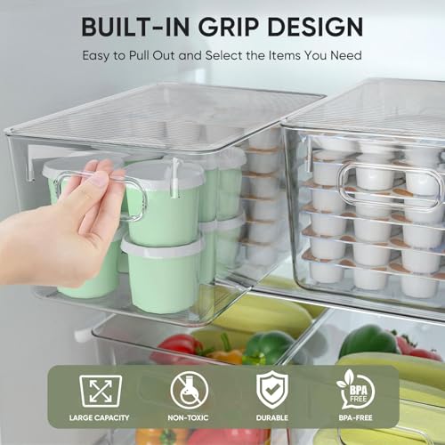 Clear Stackable Storage Bins with Lids (8 Count)