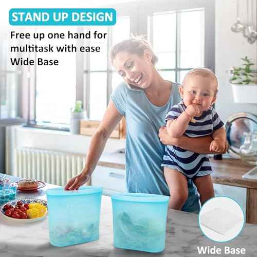 Reusable Food Storage Bags Extra Large (4 Count)