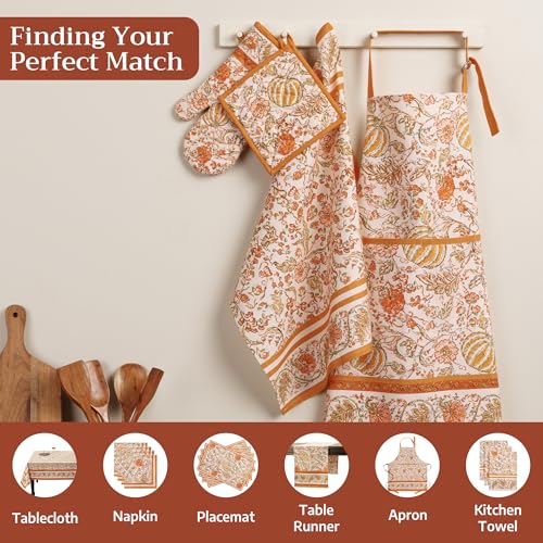 100% Cotton Oven Mitt & Pot Holder Set (2 Count)