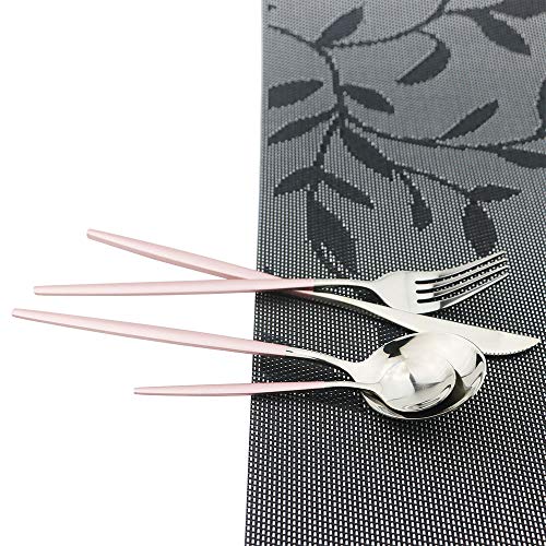 Pink Silver Silverware Set (4 Count)