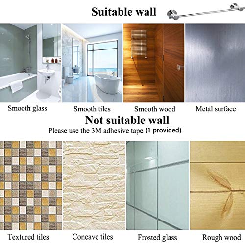 24 inch Suction Cup Towel Bar