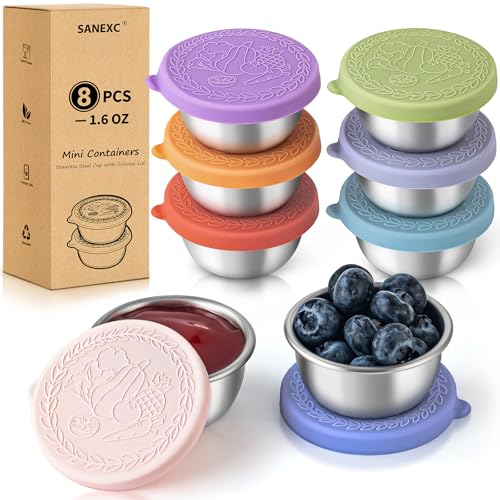 8 Pack 1.6 Oz Small Salad Dressing Containers To Go (8 Count)