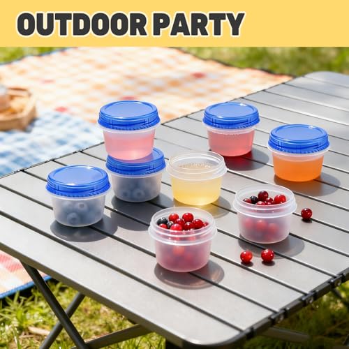 12 Pack Freezer Containers with Screw On Lids 6 Oz (12 Count)