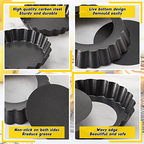 16 Pcs Mini Tart Pans for Baking