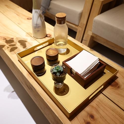 Gold Plastic Serving Tray for Ottoman