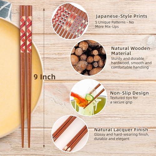 Handmade Japanese Chopsticks Reusable Natural Wooden Chopstick with Box