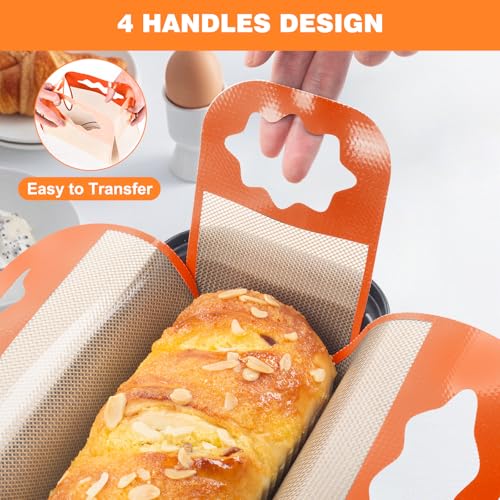 2 Pcs Reusable Silicone Bread Loaf Pan Liners (2 Count)