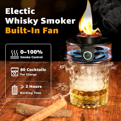 Electric Whiskey & Cocktail Smoker Kit with Torch