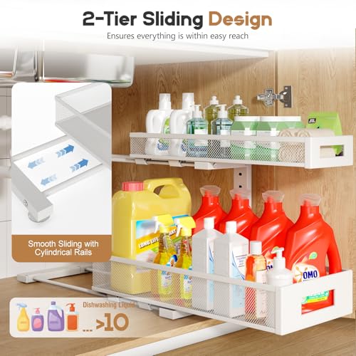 2 Pack 19IN Depth Under Sink Storage Organizer (2 Count)