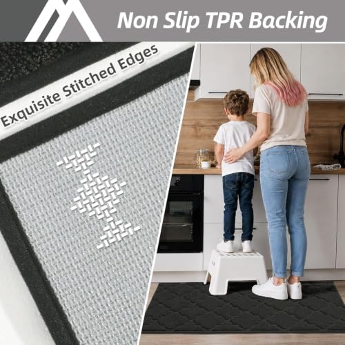Soft Kitchen Rugs Set of 2 Non Slip 20"x30"+20"x48"