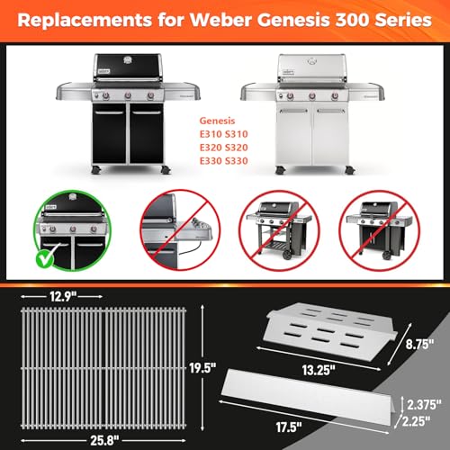 304 Stainless Steel Grill Parts for Weber Genesis 300 Series