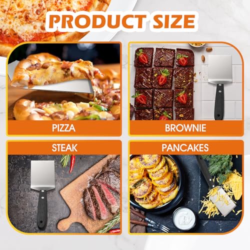 20 Pcs Pizza Spatula Stainless Steel Server Wood Handle Bulk (20 Count)