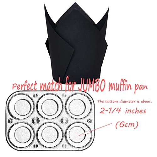 Black color Large size Tulip Baking Cups 2 (130 Count)