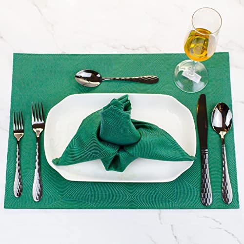 Hammered Silverware Set for 4