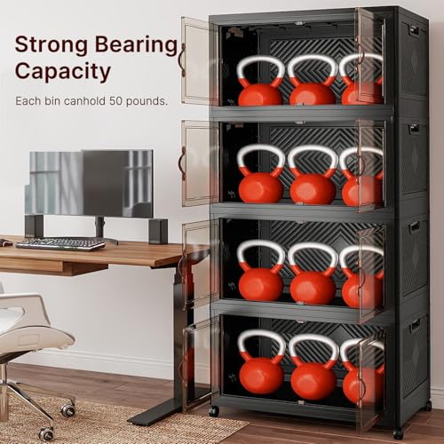 672QT Stackable Storage Bins with Lids (4 Count)