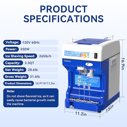 Ice Shaver Machine 250W