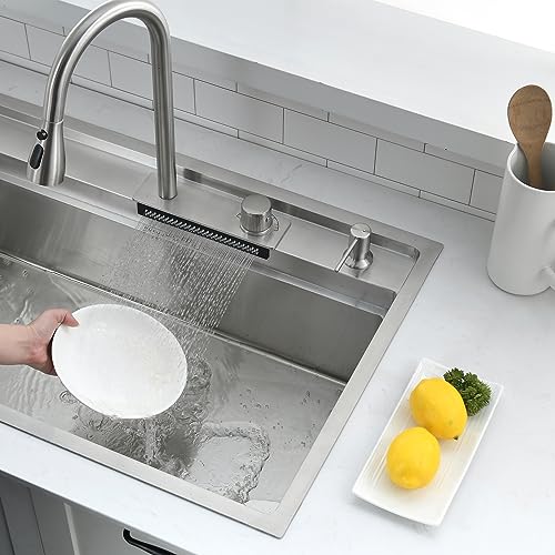 33 Inch Drop In Kitchen Sink with Faucet Combo