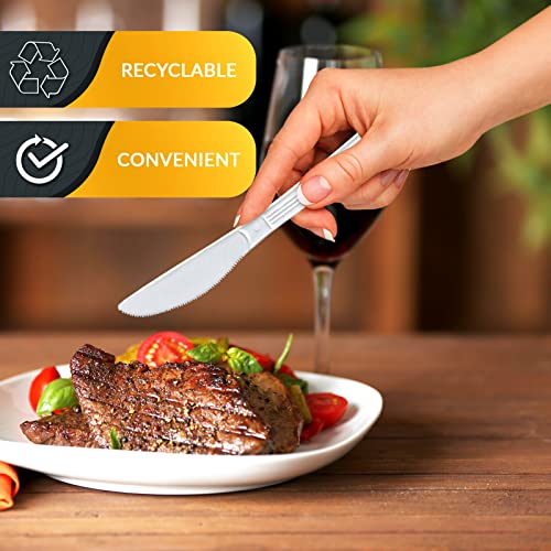 Heavy Weight Disposable Plastic Knives (200 Count)