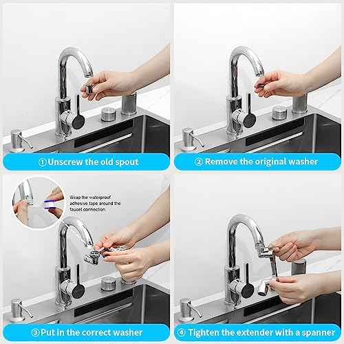 1080° Swivel Faucet Extender (4 Count)