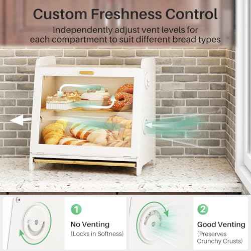 Airtight Bread Box for Kitchen Countertop