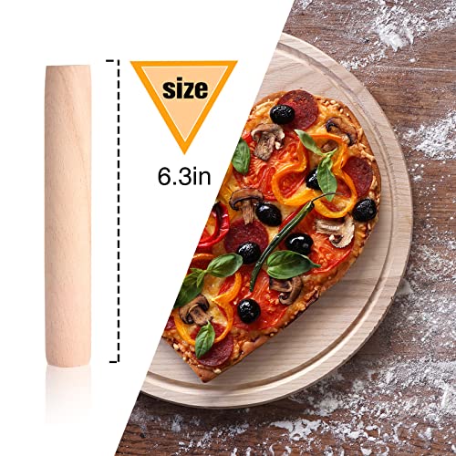 20 Pieces Small Rolling Pin Wood Mini Dumpling Dough Roller