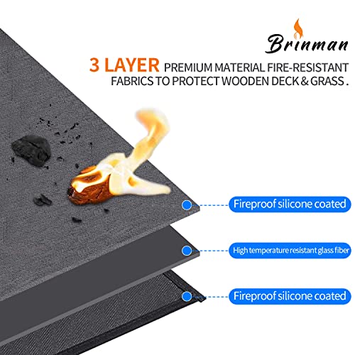 Large 65x40 inch under Grill Mats for Outdoor Grill