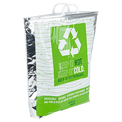Green And Silver Plastic Thermal Bag