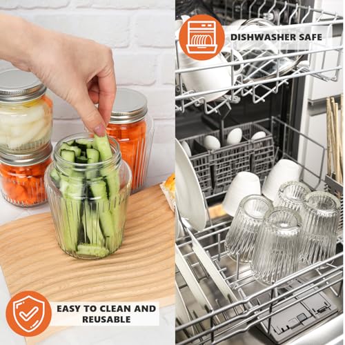 Glass Mason Jars with Lids (8 Count)