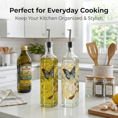 2 Pack Glass Olive Oil Dispenser (2 Count)
