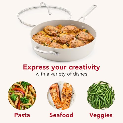 Hard Anodized Ceramic Saute Pan with Lid