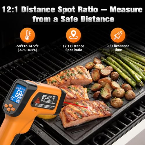 Infrared Thermometer Temperature Gun 1472°F