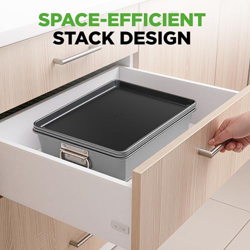 8 Piece Nonstick Stackable Bakeware Set
