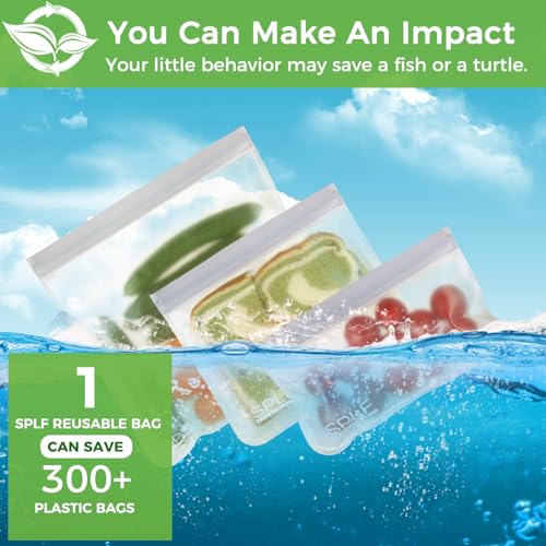 18 Pack Reusable Food Storage Bags Dishwasher Safe
