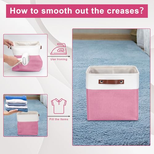 Collapsible Fabric Storage Cubes 11x11 Cube Storage Bins (4 Count)