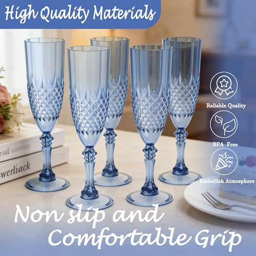 24 Pack Plastic Champagne Flutes (24 Count)
