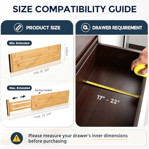 Dresser Drawer Organizers 6 Pack (6 Count)