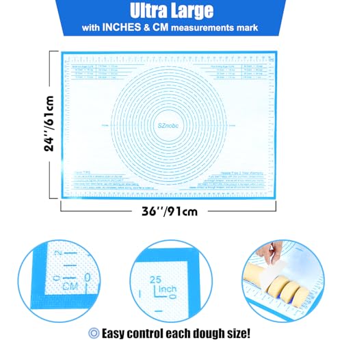 Silicone Pastry Mat 36X24 inch Baking mat Perfect for Dough