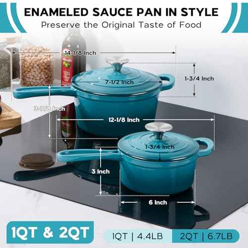 1QT & 2QT Saucepan Set with Lid (2 Count)