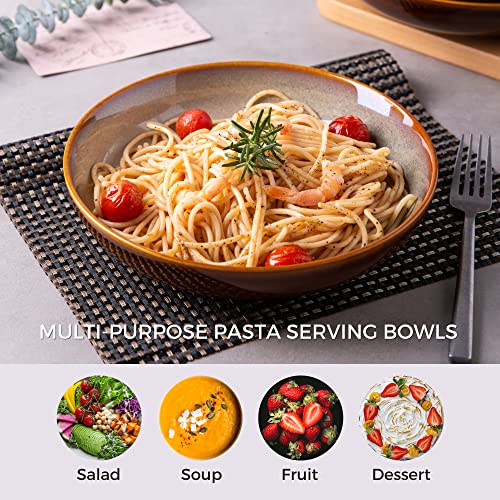 9.0" Ceramic Pasta Bowls Set of 4 (4 Count)