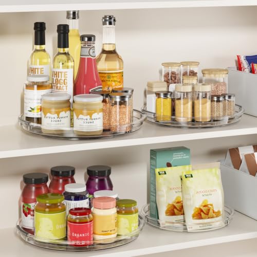 3 Pack 9'' Lazy Susan Organizer Turntable for Cabinet
