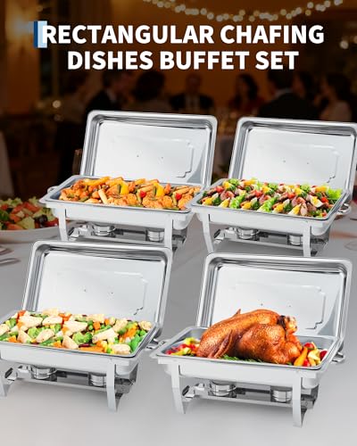 Chafing Dishes for Buffet 4 Pack