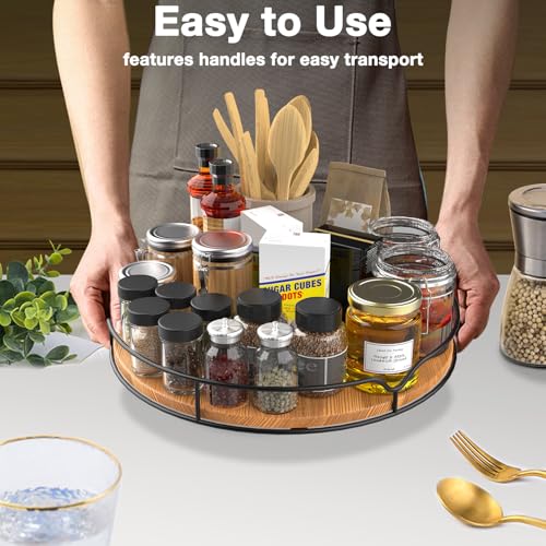 Lazy Susan Turntable Organizer for Cabinet Pantry Kitchen Countertop Computer Cupboard