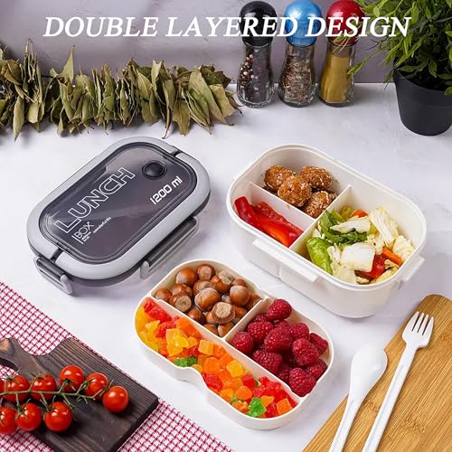 Double Layer Bento Box with Cutlery