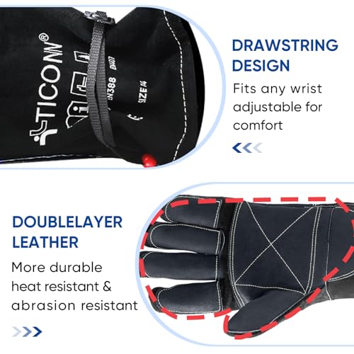 16" Leather Welding Gloves for Men