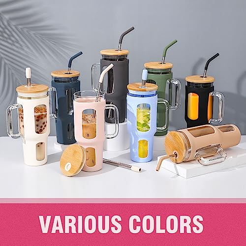 Glass Tumbler with Lid and Straw